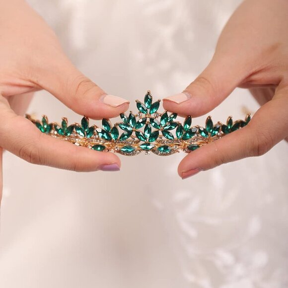 Vintage Bridal Tiara Crystal Gemstone Crown Wedding Prom Halloween Accessories main image 5
